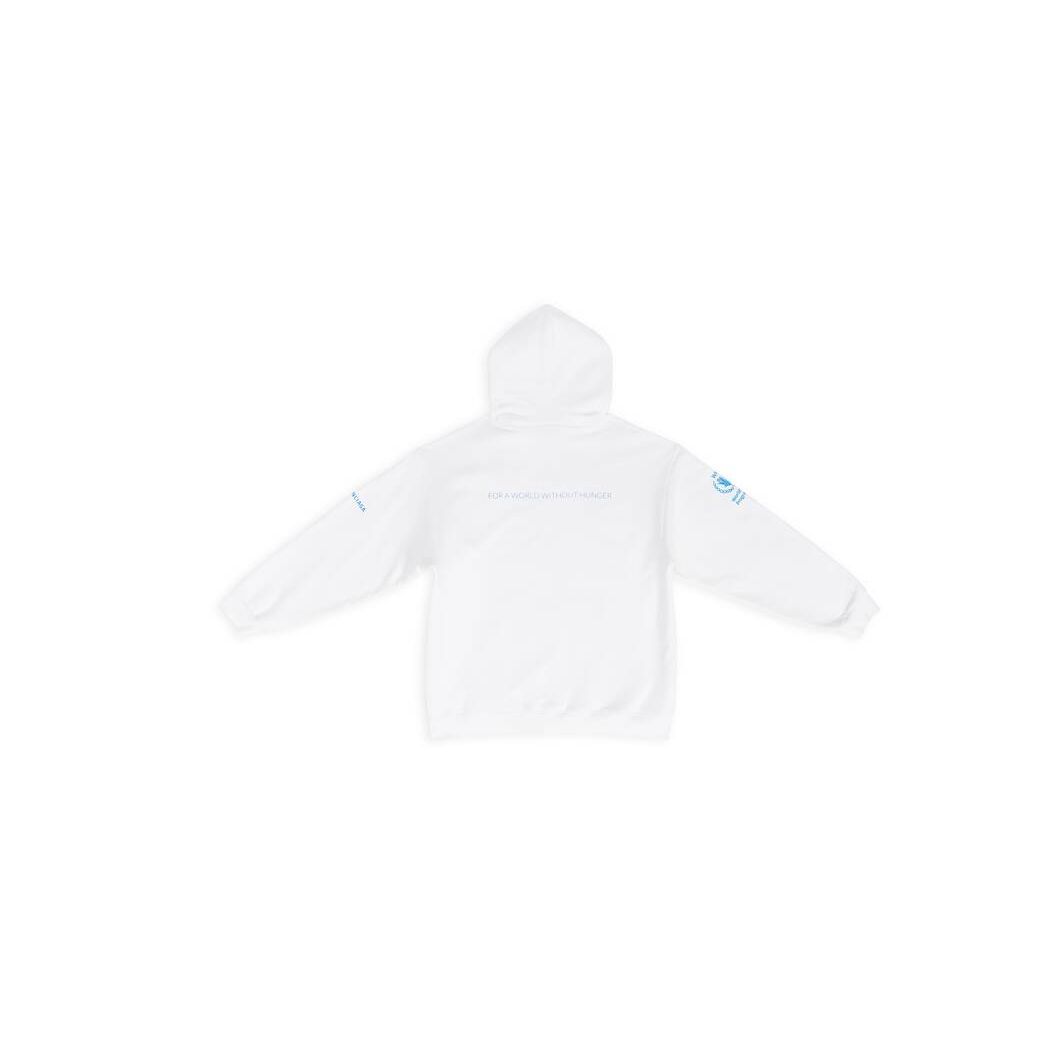 Men's Balenciaga Wfp Medium Fit Hoodie White | 6715LJNUE