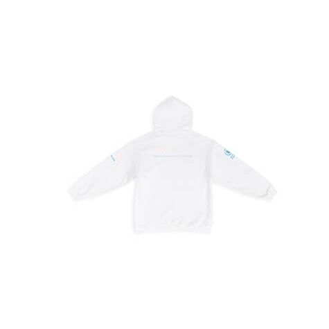 Men's Balenciaga Wfp Medium Fit Hoodie White | 6715LJNUE