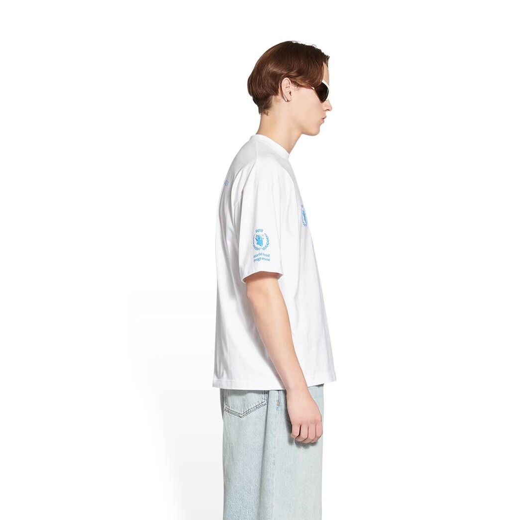 Men's Balenciaga Wfp Medium Fit T Shirts White | 6183YSPCE