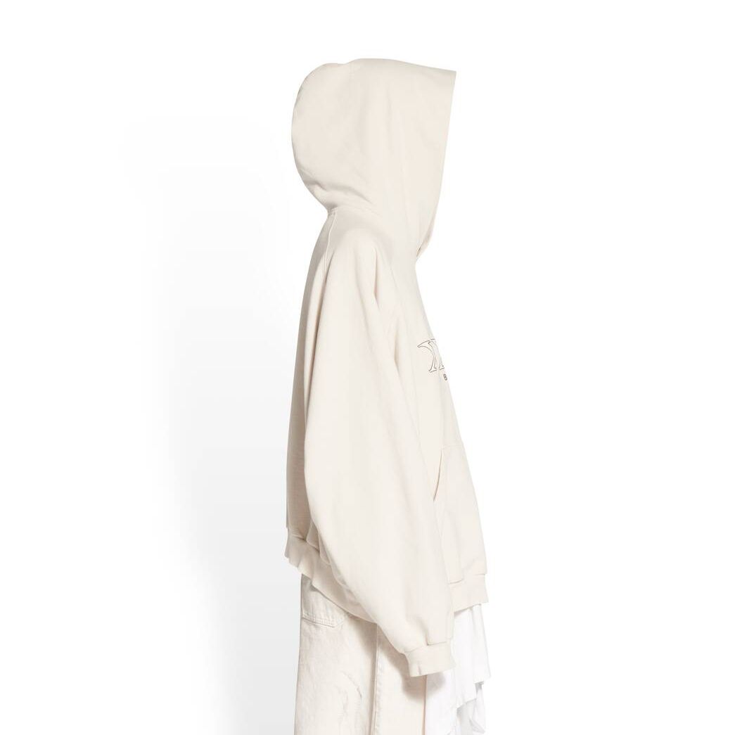 Men's Balenciaga Xxxl Patched T-shirt Oversized Off Hoodie White | 2614SCFRP