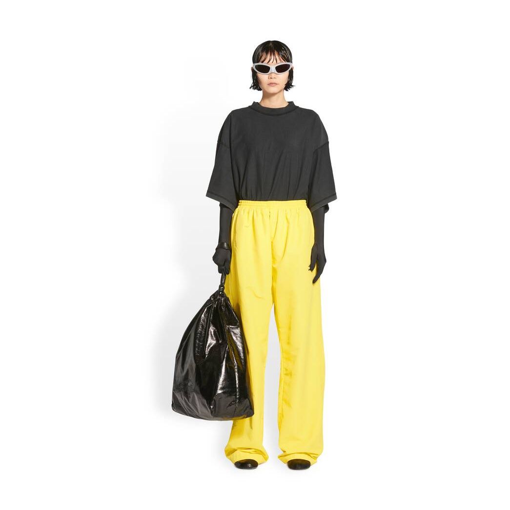 Women's Balenciaga 3b Sports Icon Tracksuit Pants Yellow | 4639DHKOQ