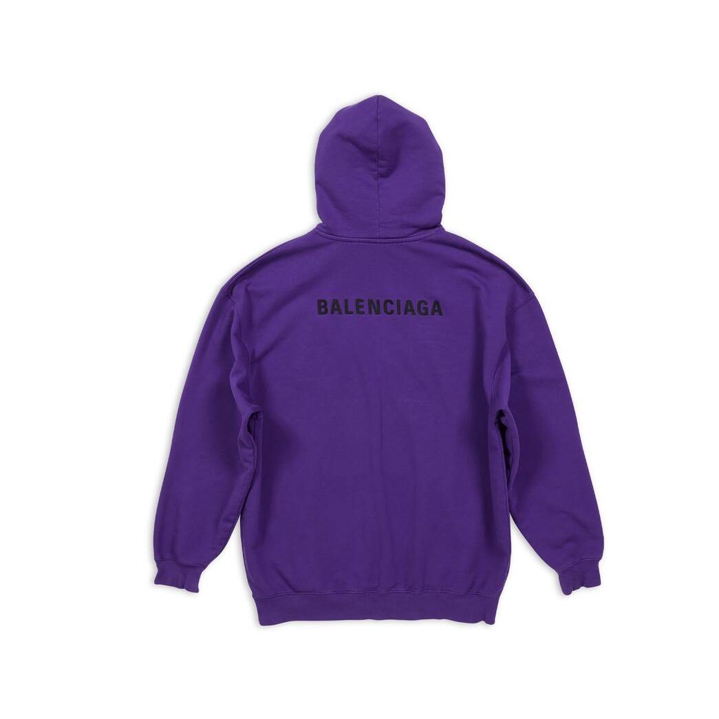 Women's Balenciaga Balenciaga Back Medium Fit Hoodie Purple | 4152GVWQD