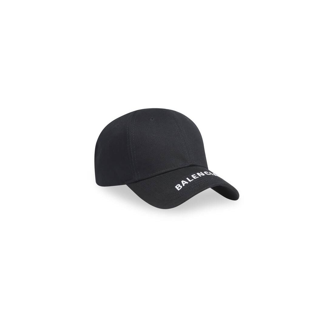 Women's Balenciaga Balenciaga Caps Black / White | 4978GBYXM