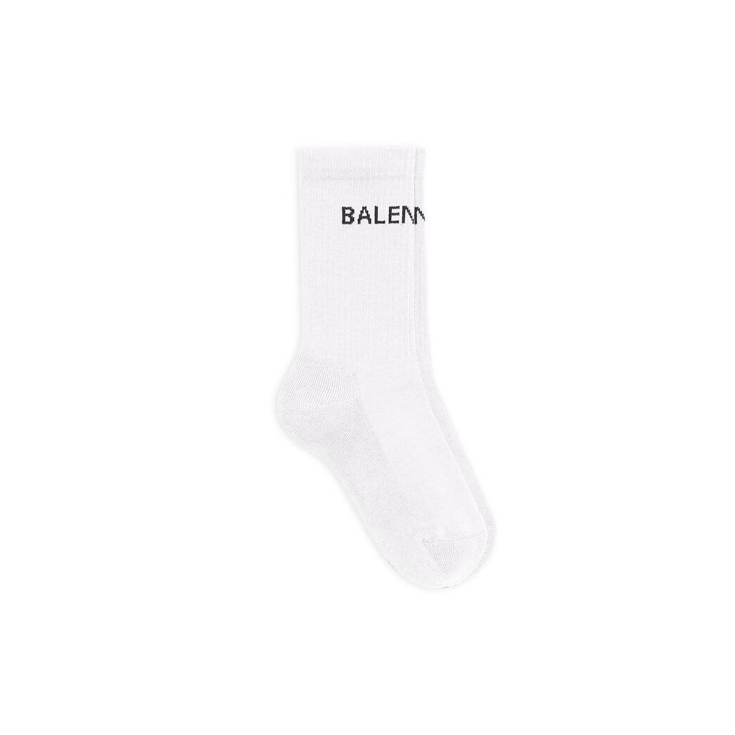 Women\'s Balenciaga Balenciaga Socks White / Black | 0784AWTGF