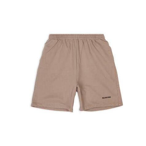 Women's Balenciaga Balenciaga Sweat Shorts Pants Beige | 2906ZCXUQ