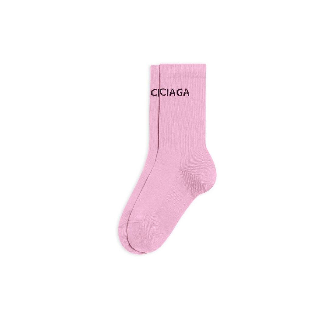 Women's Balenciaga Balenciaga Tennis Socks Pink | 1264HMKDO