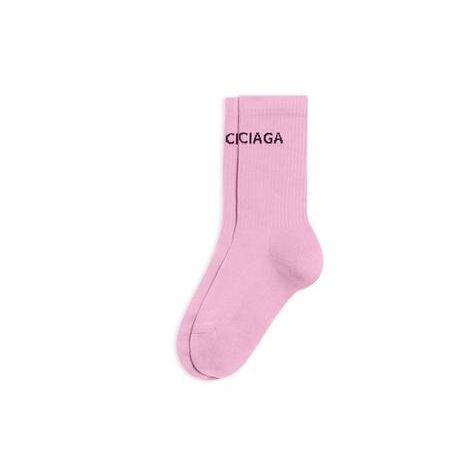 Women's Balenciaga Balenciaga Tennis Socks Pink | 1264HMKDO