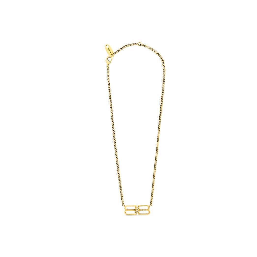 Women\'s Balenciaga Bb Icon Necklace Jewelry Gold | 6951WEYUH