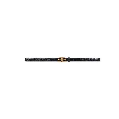 Women's Balenciaga Bb Super Thin Belts Black | 1674UXKNY