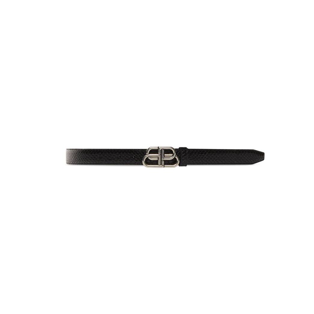 Women\'s Balenciaga Bb Thin Belts Black | 2918MKQON