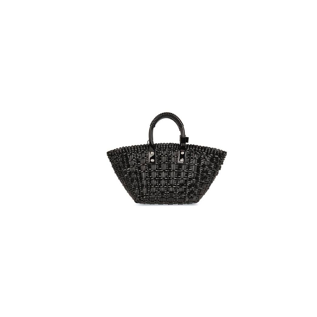 Women's Balenciaga Bistro Xs Basket With Strap Tote Bags Black | 9305HYRVQ