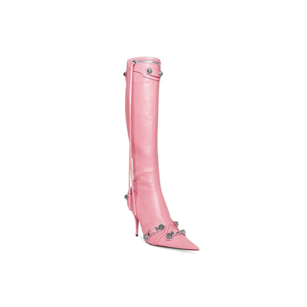 Women's Balenciaga Cagole 90mm Boots Pink | 5809WUIZE