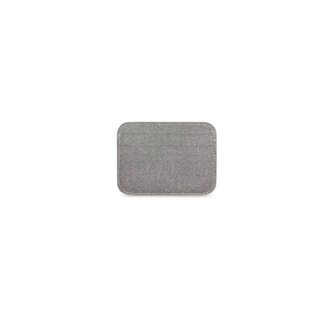 Women's Balenciaga Cash Glitter Material Cardholders Grey | 2413OGLAV