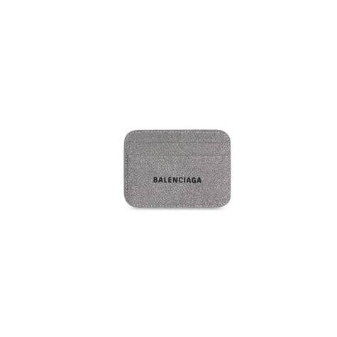 Women's Balenciaga Cash Glitter Material Cardholders Grey | 2413OGLAV