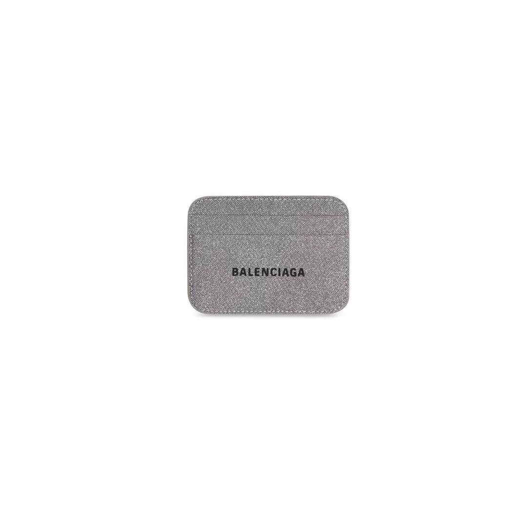 Women\'s Balenciaga Cash Glitter Material Cardholders Grey | 2413OGLAV