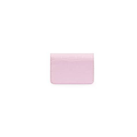 Women's Balenciaga Cash Mini Crocodile Embossed Wallets Fuchsia / Black | 4978MNQTH