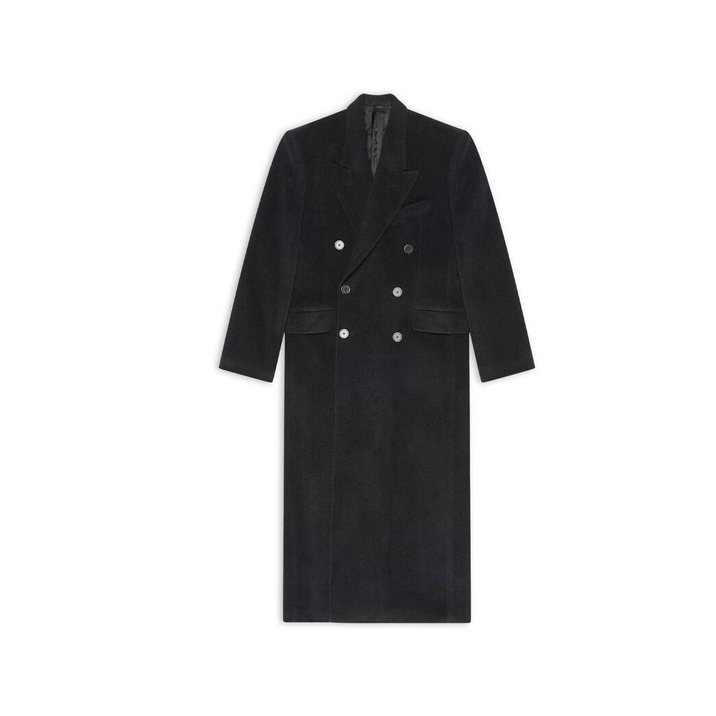 Women's Balenciaga Coat Jackets Black | 6730FWYGQ