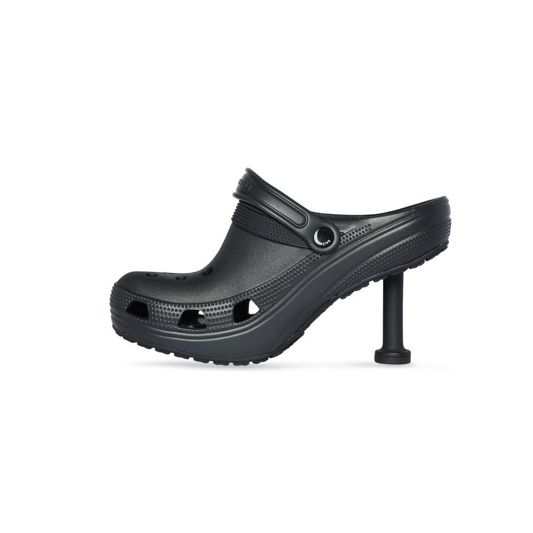 Women's Balenciaga Crocs Madame 80mm Pumps Black | 7012OTQBV