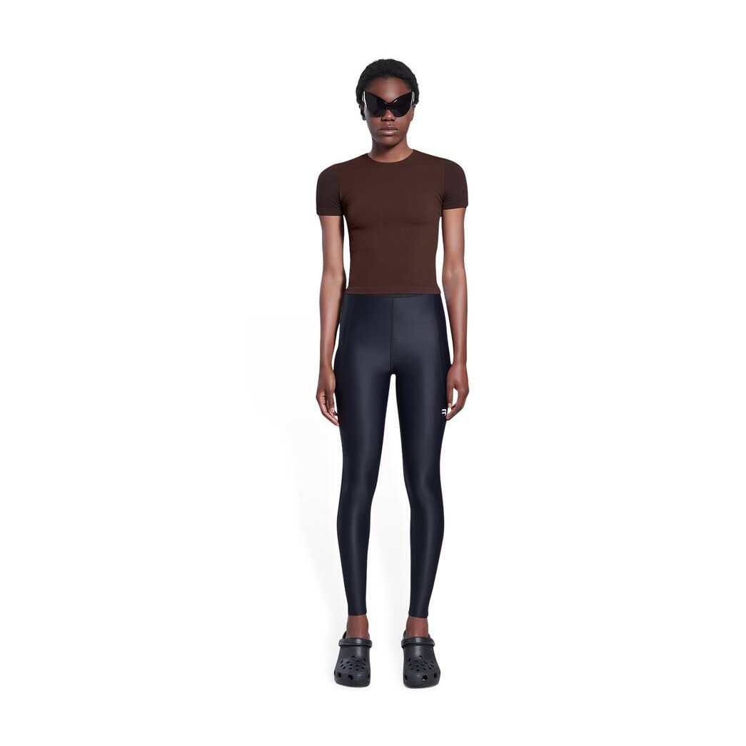 Women's Balenciaga Cropped T-shirt Underwear Brown | 4875IZMFU