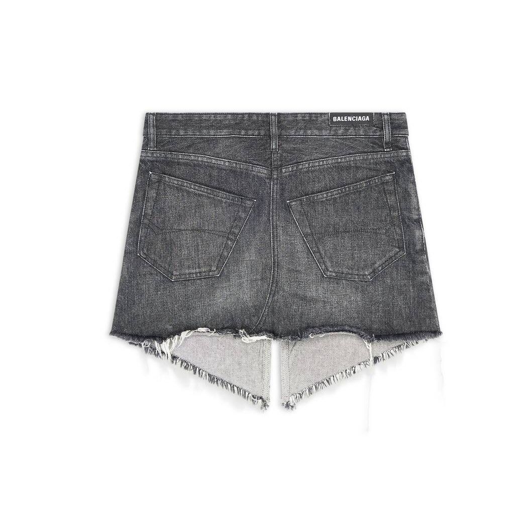 Women's Balenciaga Cut-up Mini Skirts Black | 5834HAMGS