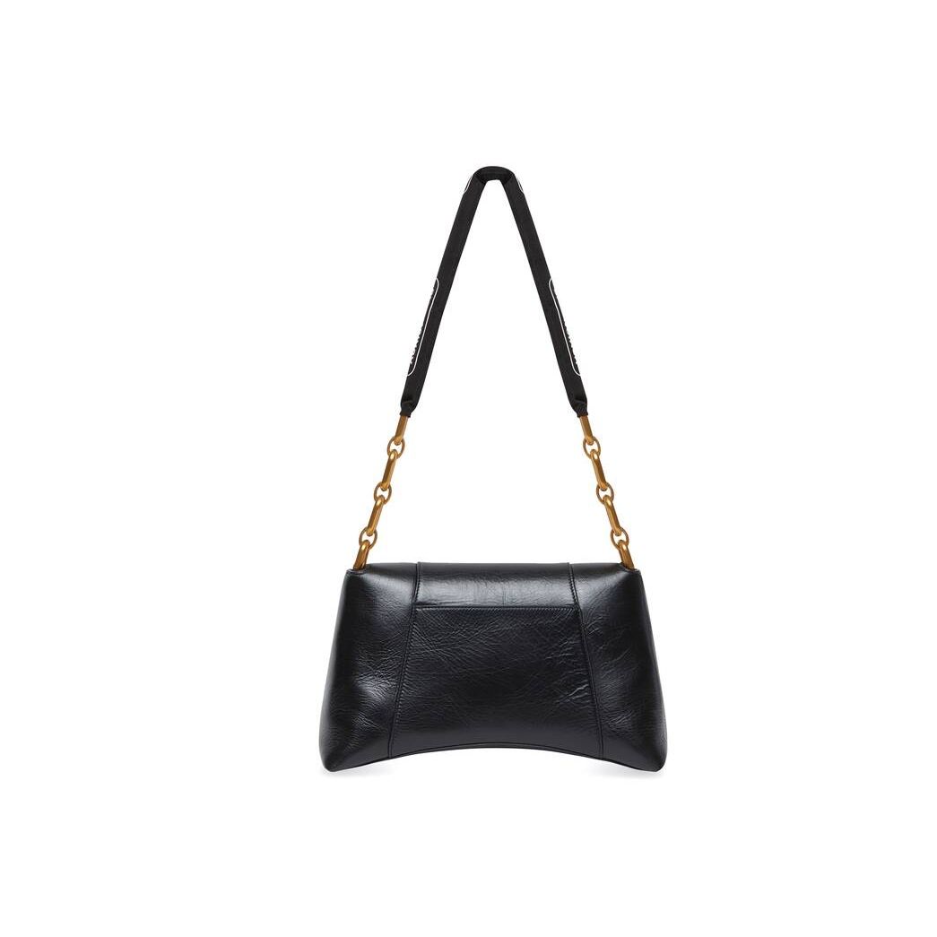 Women's Balenciaga Downtown Medium Chain Shoulder Bags Black | 5042HSICQ