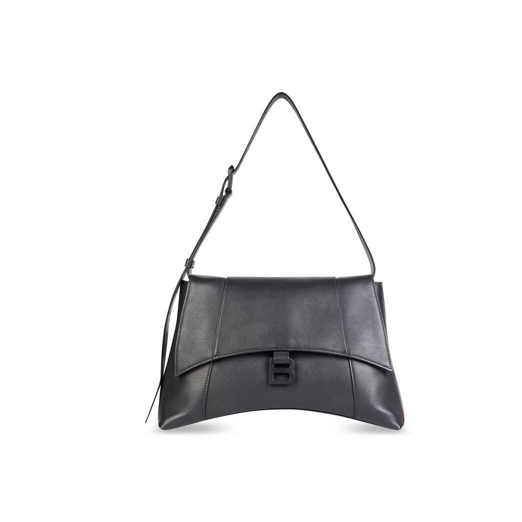 Women's Balenciaga Downtown Medium Shoulder Bags Black | 5390WIYGV