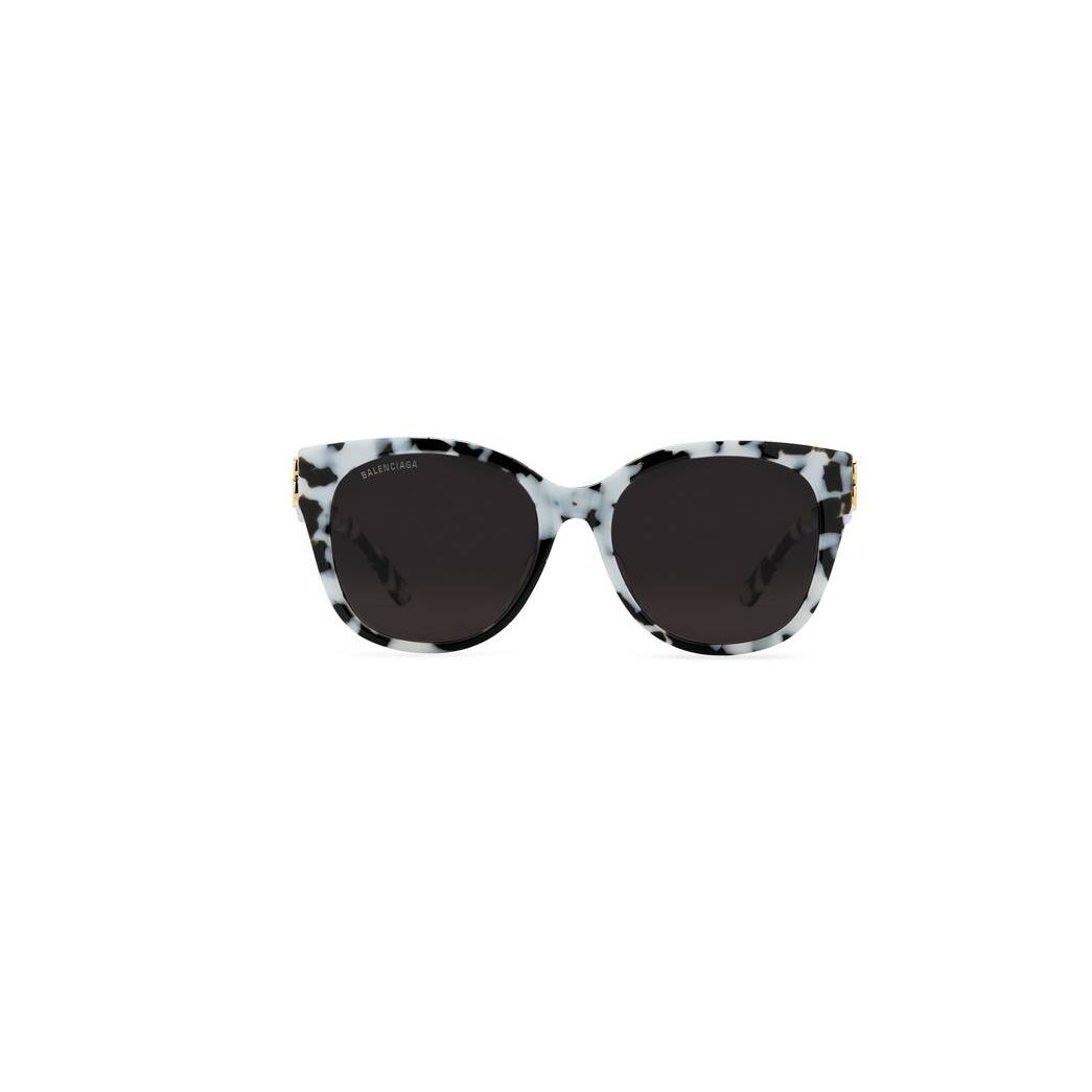 Women\'s Balenciaga Dynasty Cat Sunglasses White | 9705OKSMW