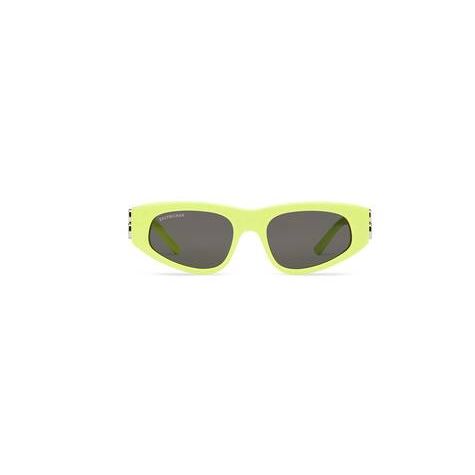 Women's Balenciaga Dynasty D-frame Sunglasses Yellow | 8150CLDZP