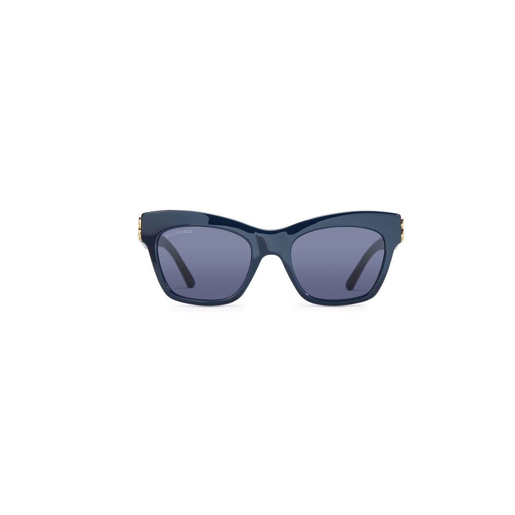 Women\'s Balenciaga Dynasty Square Sunglasses Blue | 7603YFVUE