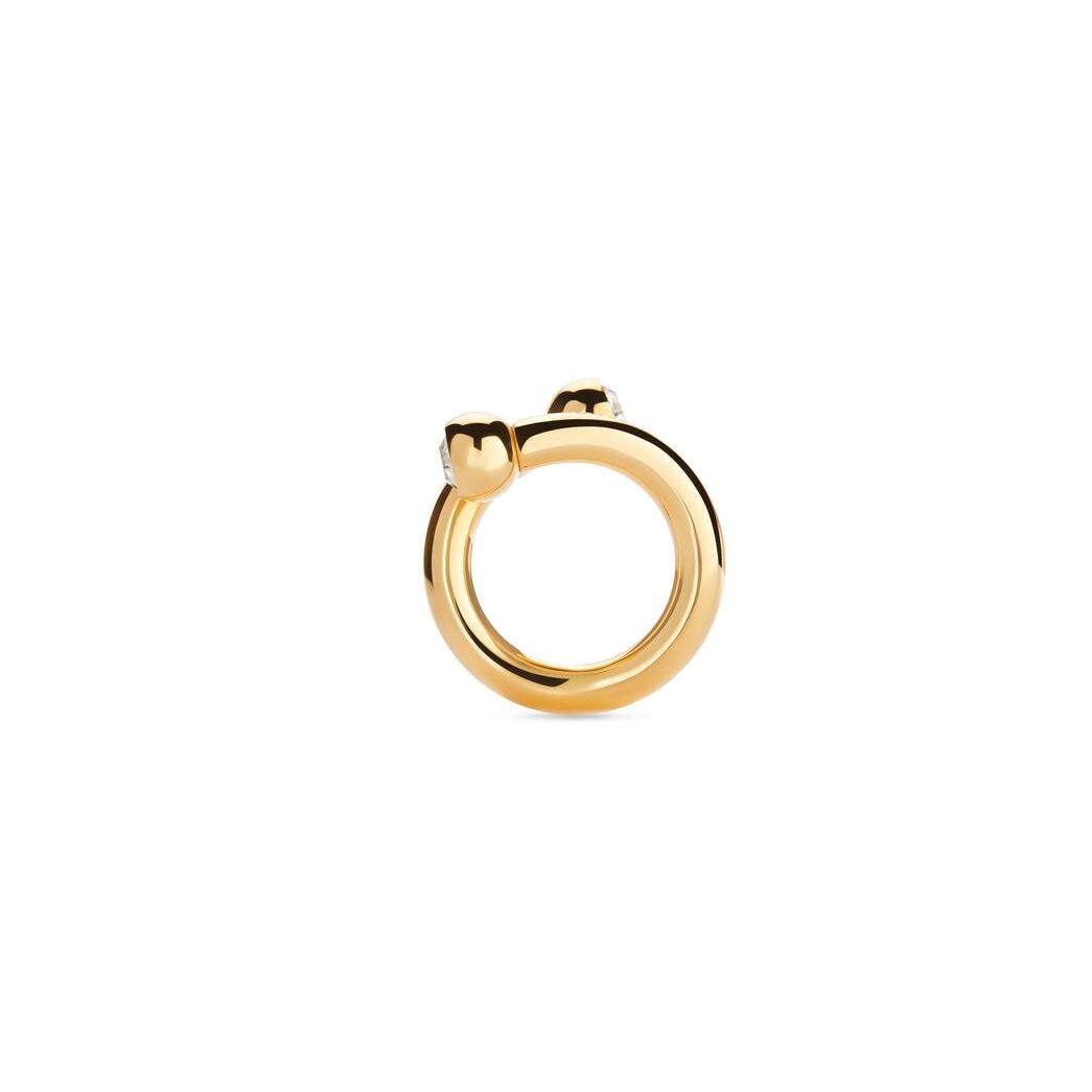 Women's Balenciaga Force Ball Ring Jewelry Gold | 9856MWLDG