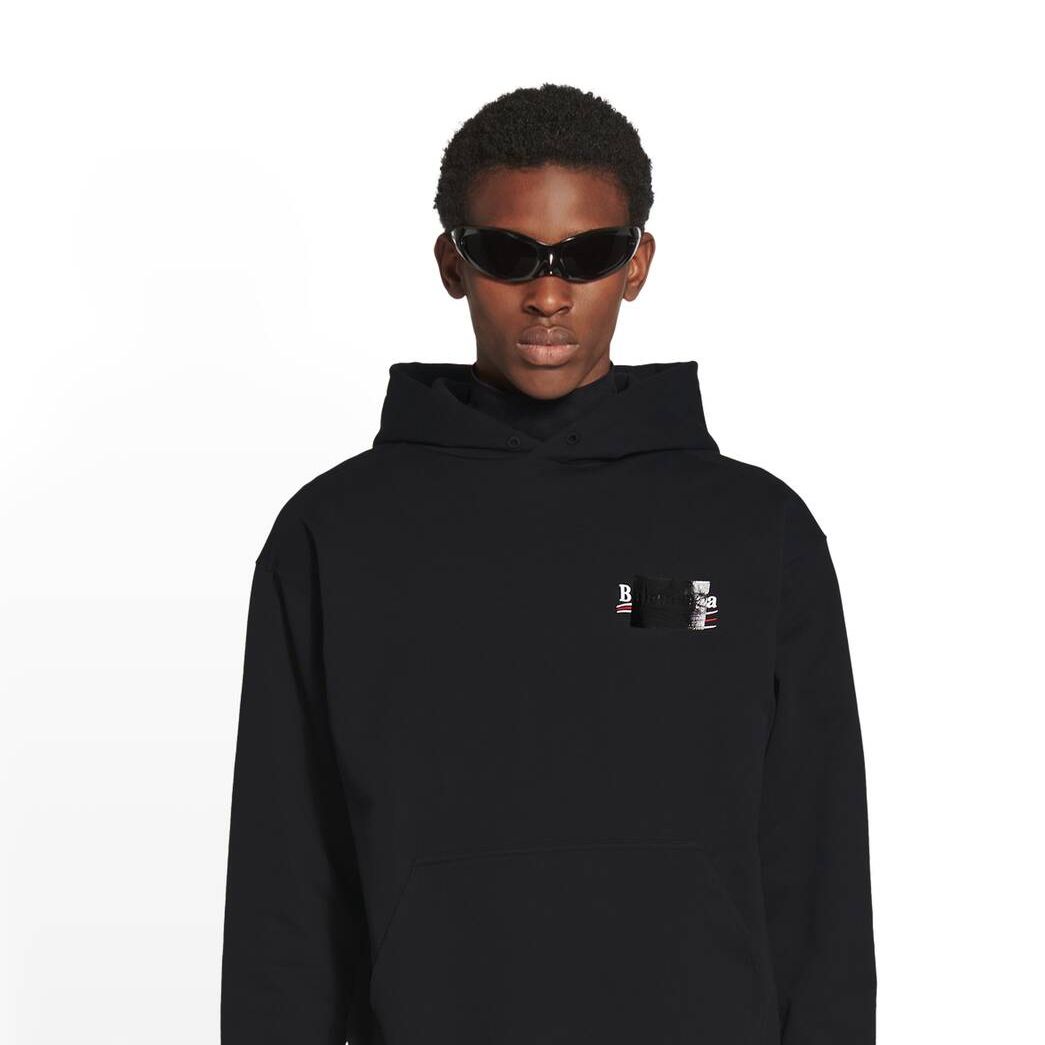 Women's Balenciaga Gaffer Medium Fit Hoodie Black | 8025EULIR