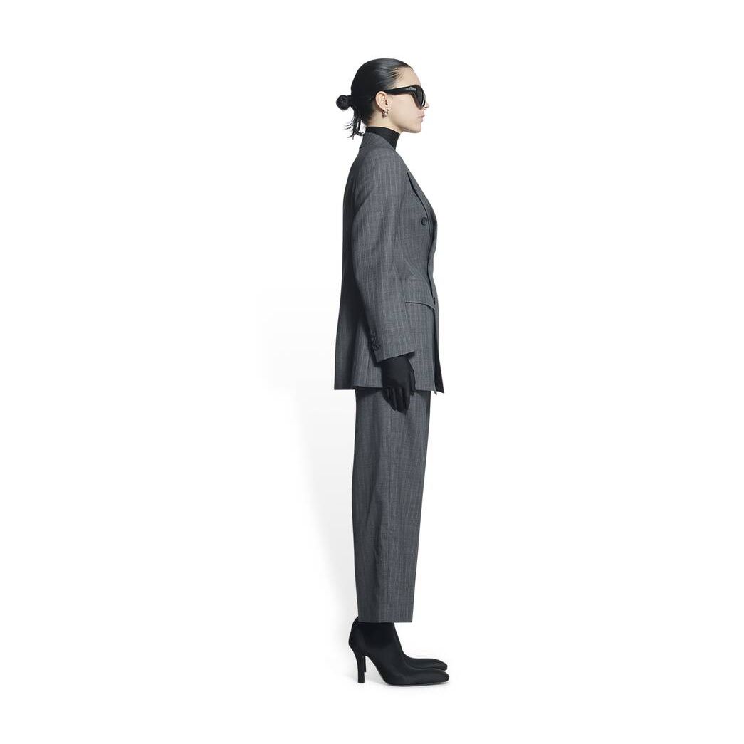 Women's Balenciaga Hourglass Blazer Jackets Grey | 0165NIVPF