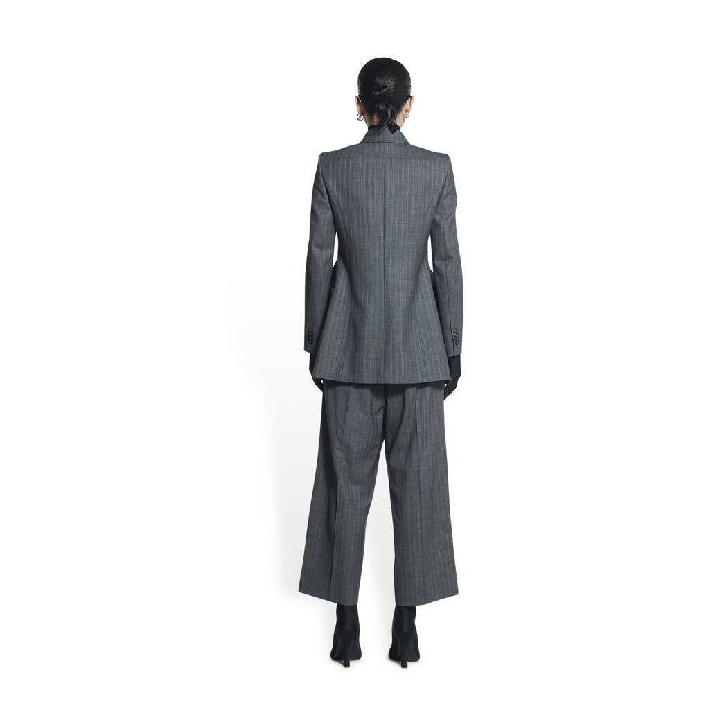 Women's Balenciaga Hourglass Blazer Jackets Grey | 0165NIVPF