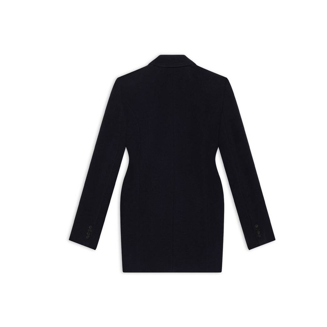 Women's Balenciaga Hourglass Blazer Jackets Dark Blue | 2760SBGPC