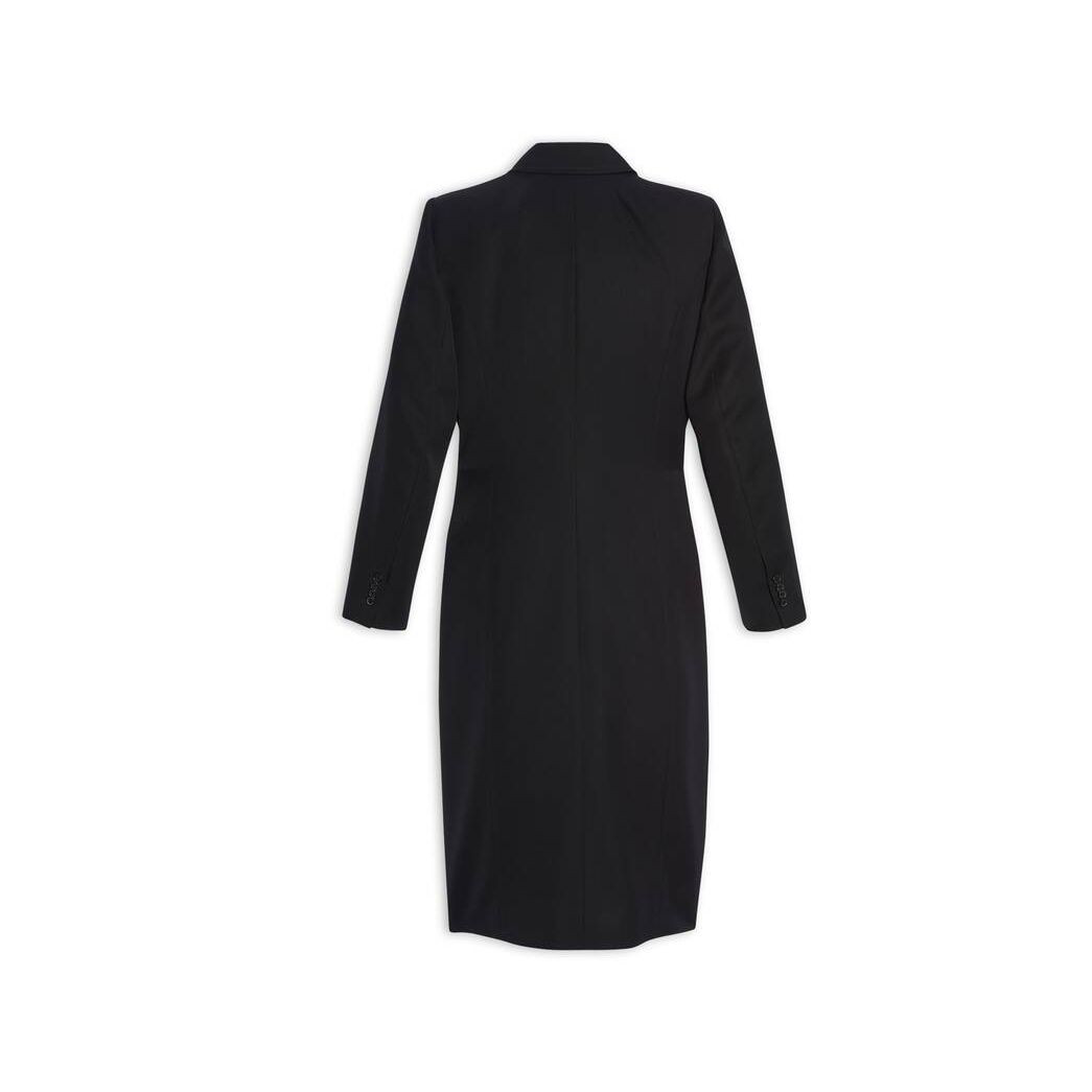 Women's Balenciaga Hourglass Coat Jackets Black | 1869ICMEB