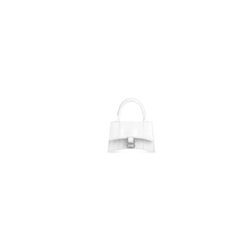 Women's Balenciaga Hourglass Mini Bag White | 9814CRTOV