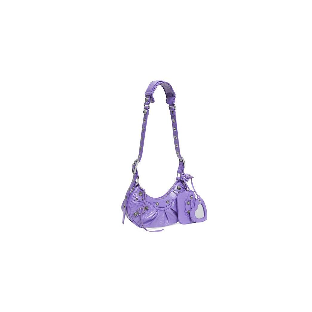 Women's Balenciaga Le Cagole Xs Shoulder Bags Purple | 5971IUGCH