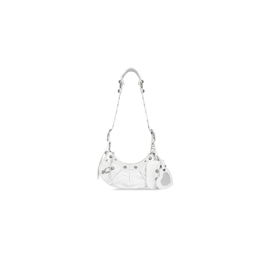 Women\'s Balenciaga Le Cagole Xs Shoulder Bags White | 7960RYNZW