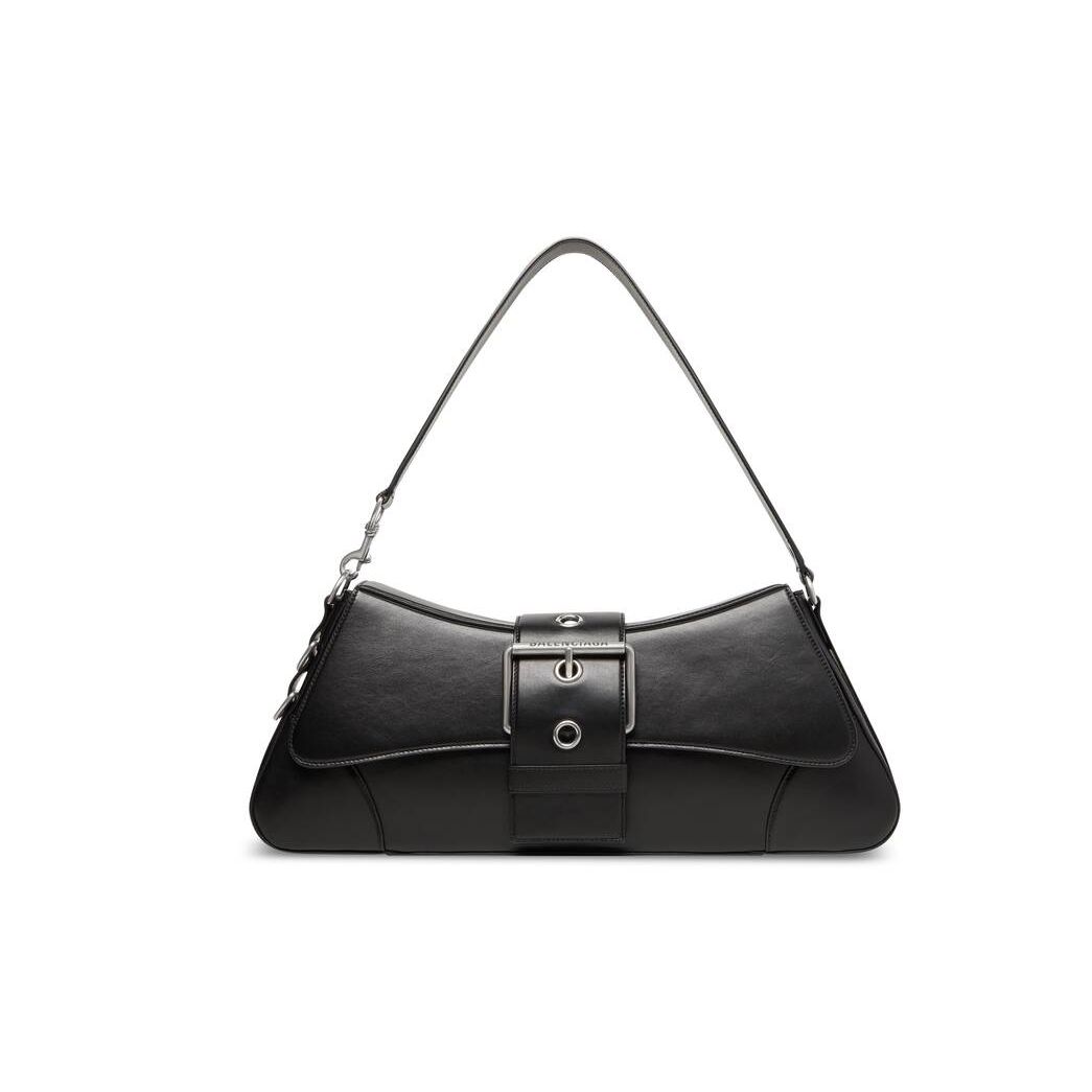 Women's Balenciaga Lindsay Large Shoulder Bags Black | 5624DQSNX