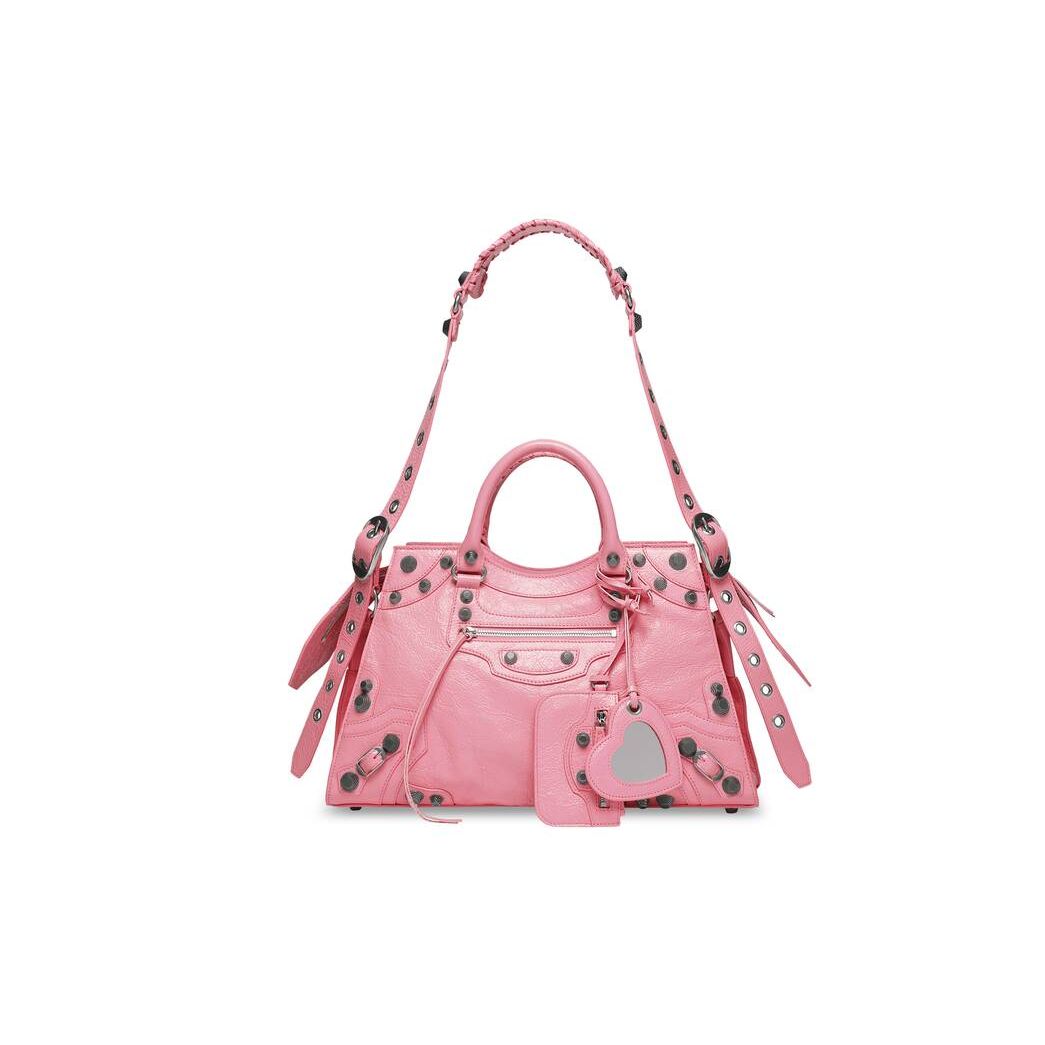 Women\'s Balenciaga Neo Cagole City Handbag Pink | 9051MIOAU