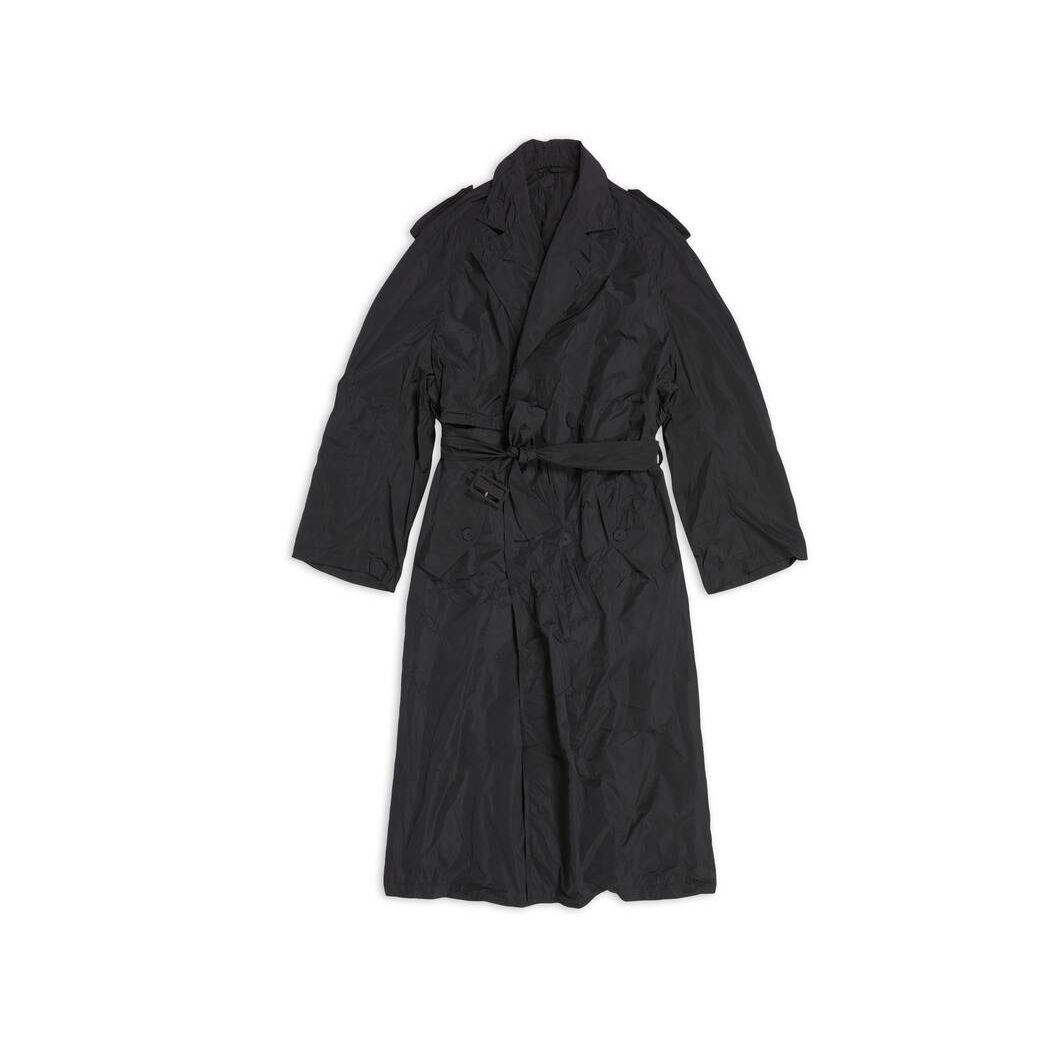 Women's Balenciaga Packable Trench Jackets Black | 1574JZBGD