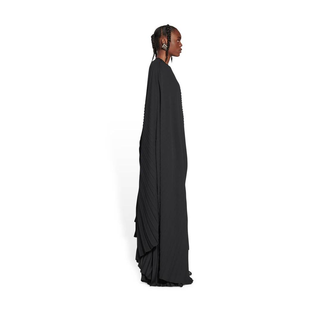 Women's Balenciaga Pleated Asymmetric Dress Skirts Black | 2576WYGMF