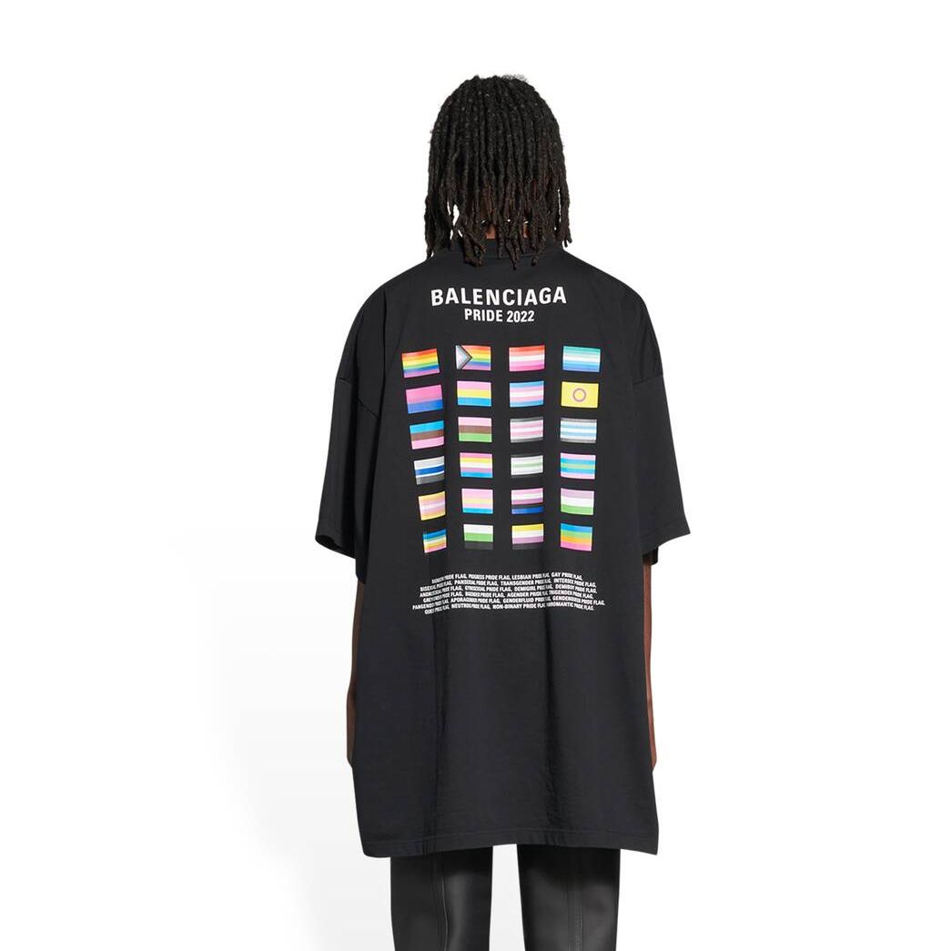 Women's Balenciaga Pride 22 T Shirts Black | 0627IGKVW