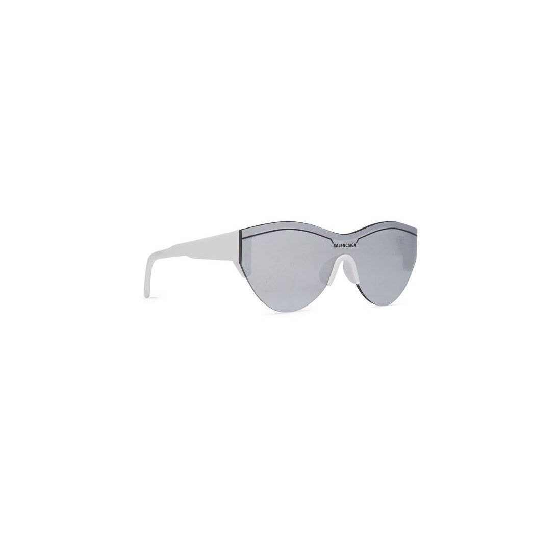 Women's Balenciaga Ski Cat Sunglasses White Black | 2306RIADK