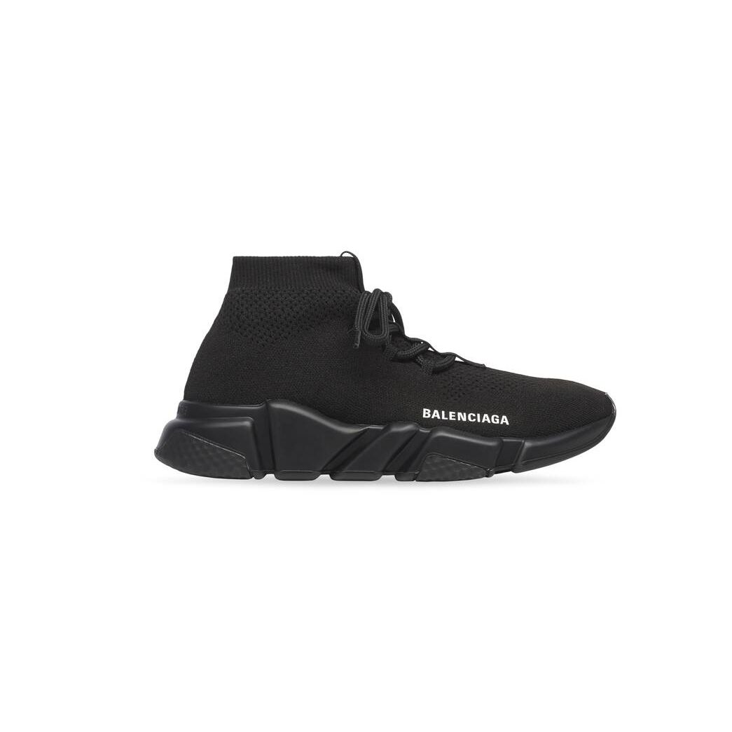 Women\'s Balenciaga Speed Lace-up Sneakers Black | 9518QABOY