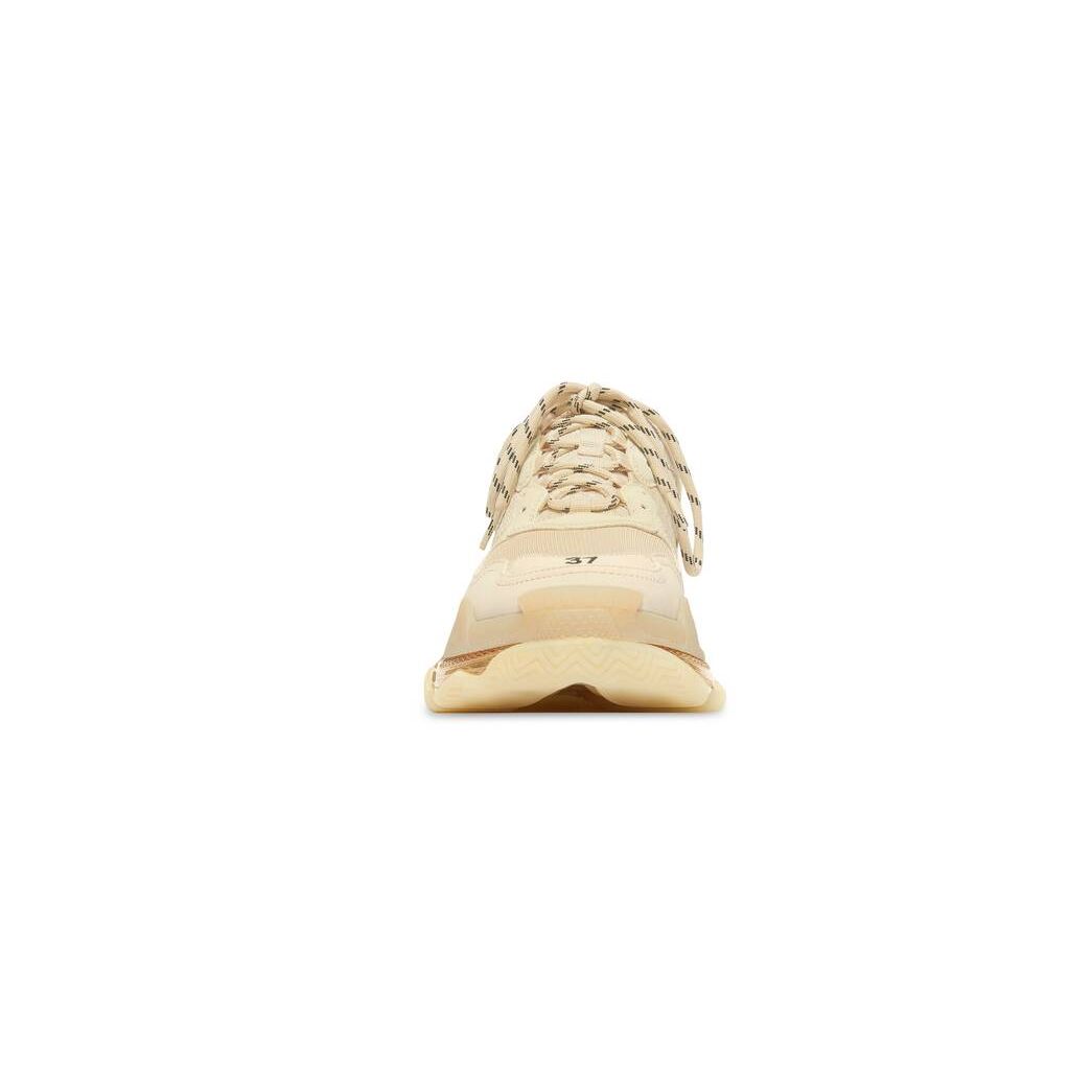 Women's Balenciaga Triple S Clear Sole Sneakers Beige | 3047MZWUD