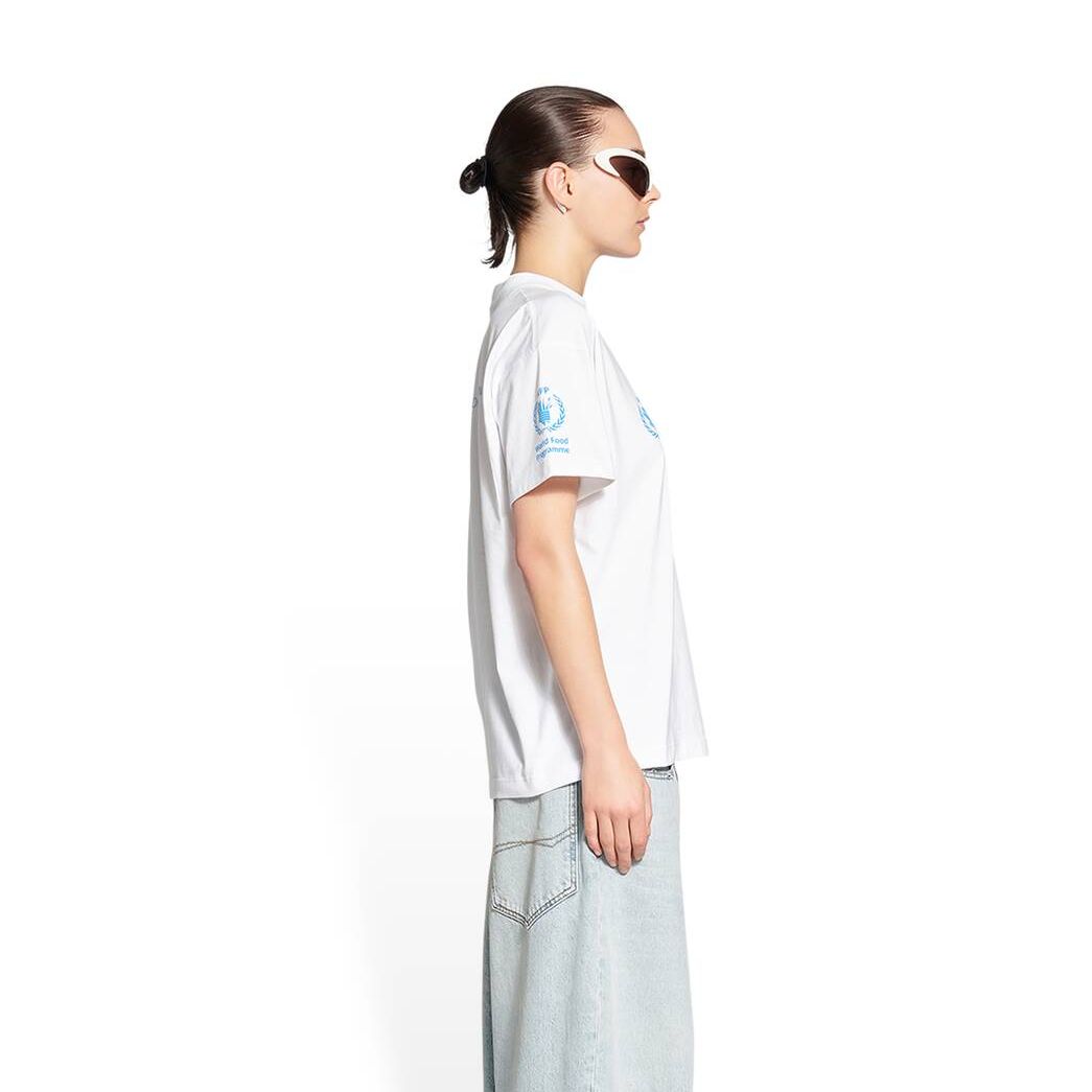 Women's Balenciaga Wfp Medium Fit T Shirts White | 2715XVYFC