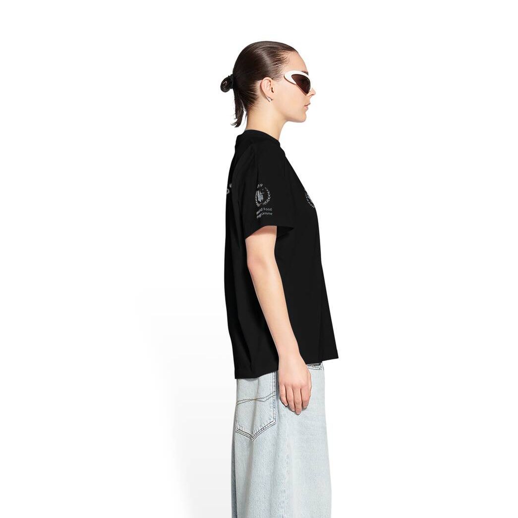 Women's Balenciaga Wfp Medium Fit T Shirts Black | 5167MZRHL