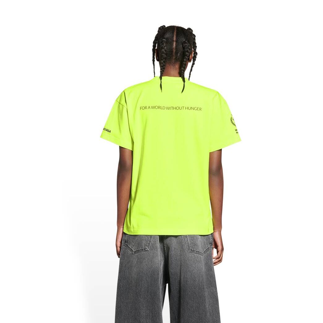 Women's Balenciaga Wfp Medium Fit T Shirts Yellow | 9562JORET