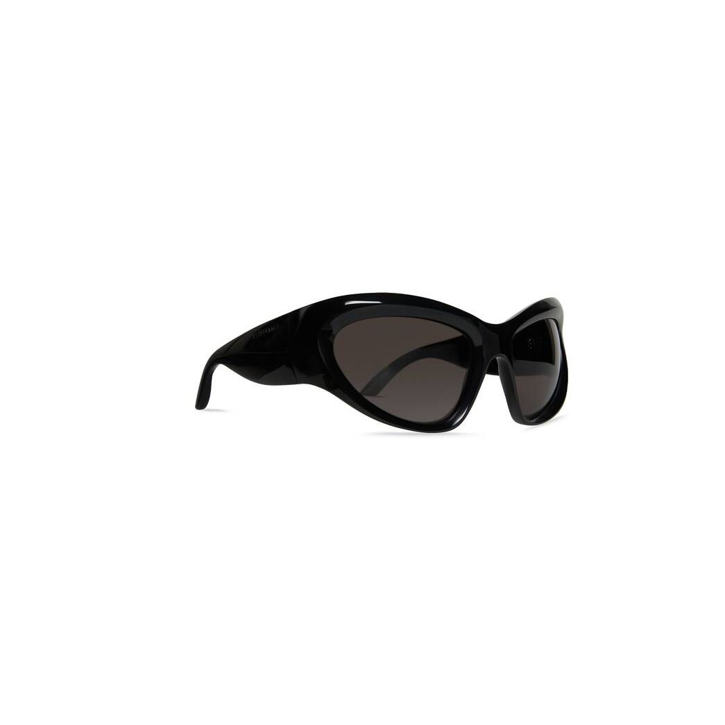 Women's Balenciaga Wrap D-frame Sunglasses Black | 2643CHDKM